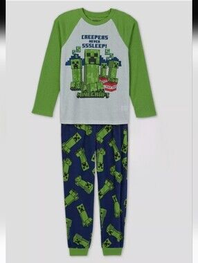 Minecraft Boy's M Creeper Pajama Set - Mojang